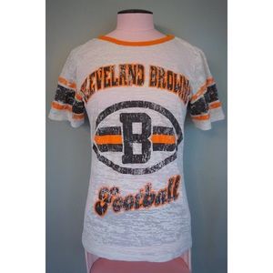 CLEVELAND BROWNS White NFL Short Sleeve Shirt